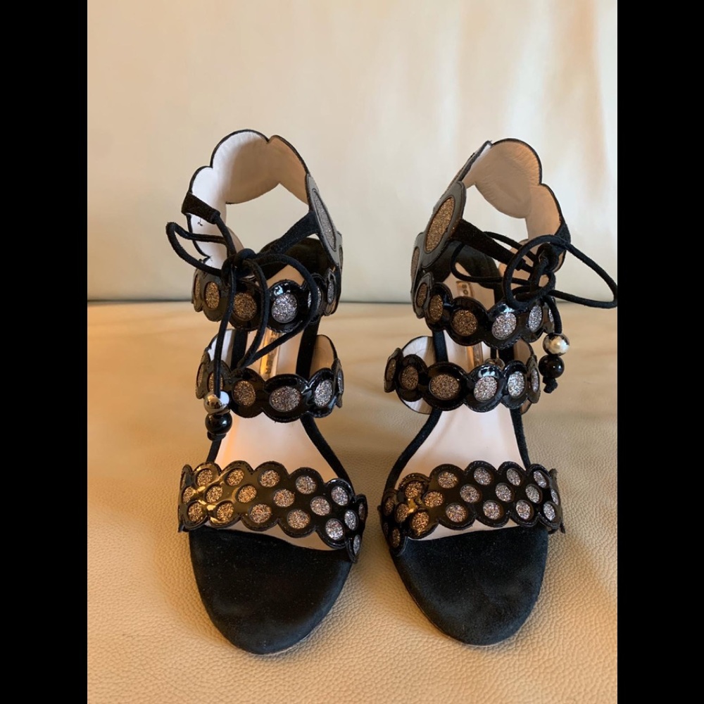 Sophia Webster black with Glitter/ sparkle heels!